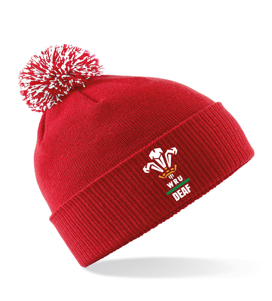 WRU DEAF Bobble Hat